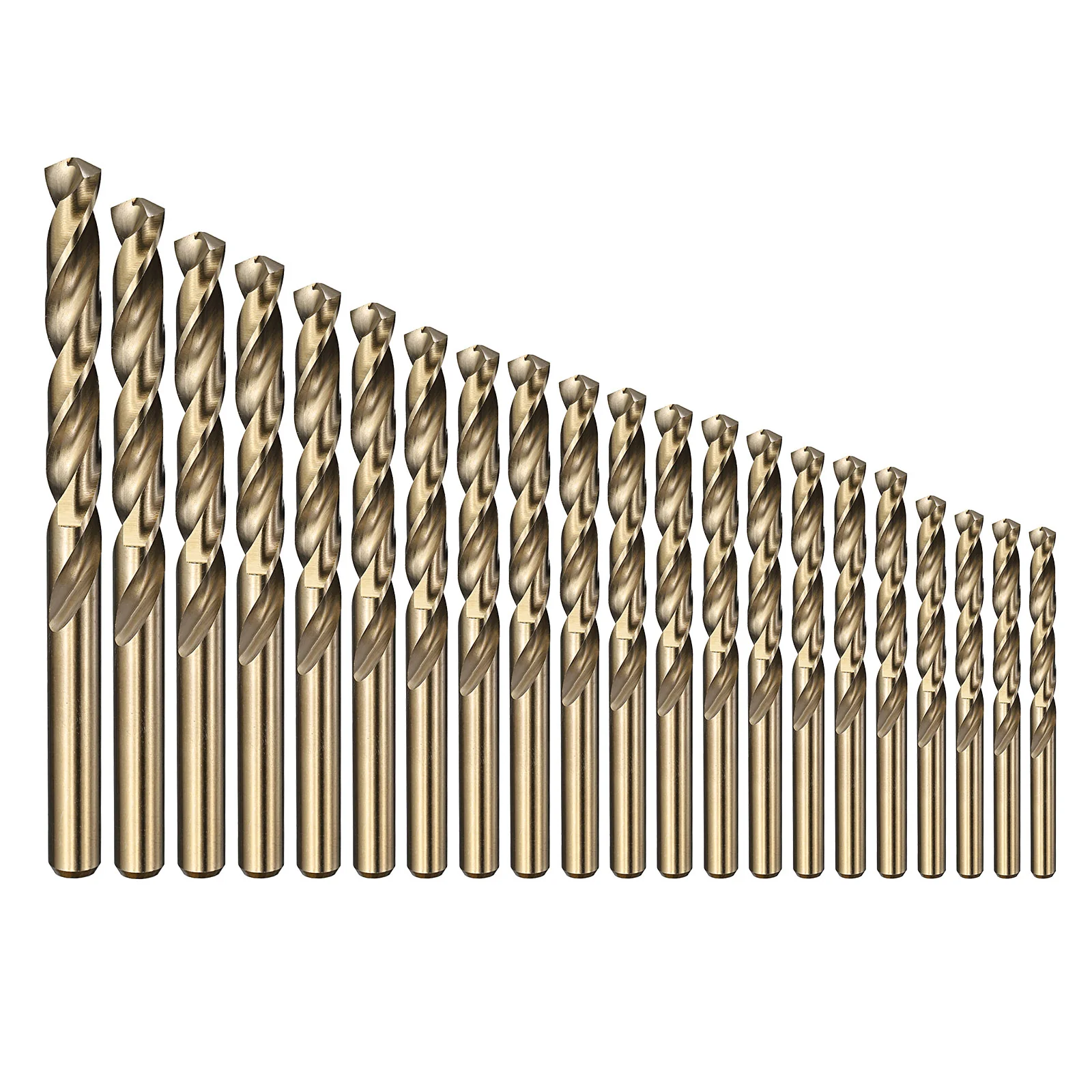 Drill Bit Set 1/16"-3/8" M2 HSS 135° Gold - 21 Pack