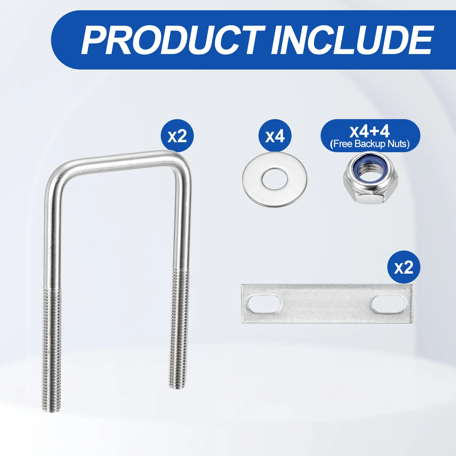 U Bolts with Frame Plates, Nuts, and Washers - Image 69