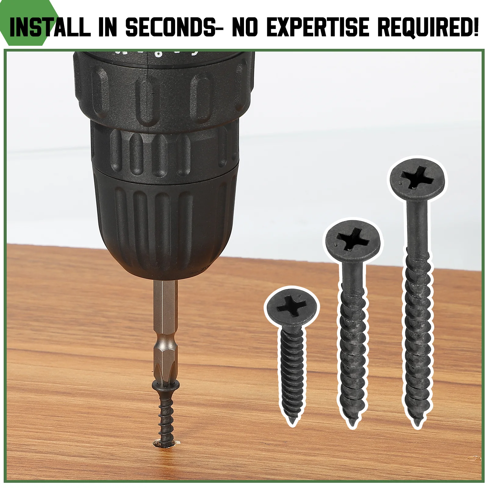Uxcell 40pcs #8x4" Phillips Flat Head Sheet Metal Screws, Carbon Steel, Black - Image 5