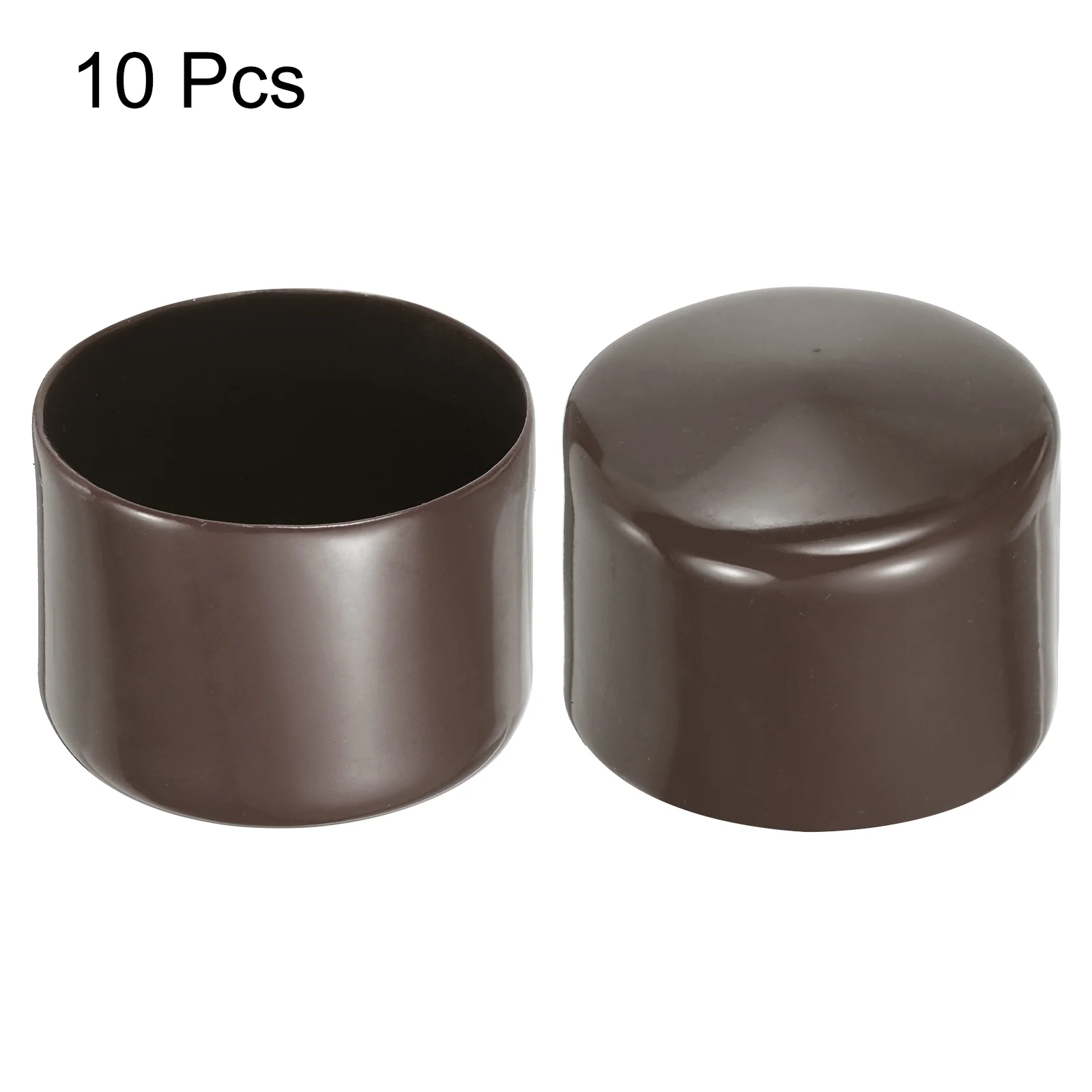Uxcell 10pcs Rubber End Caps 63mm(2 1/2") End Cap Screw Thread Protector Brown - Image 2