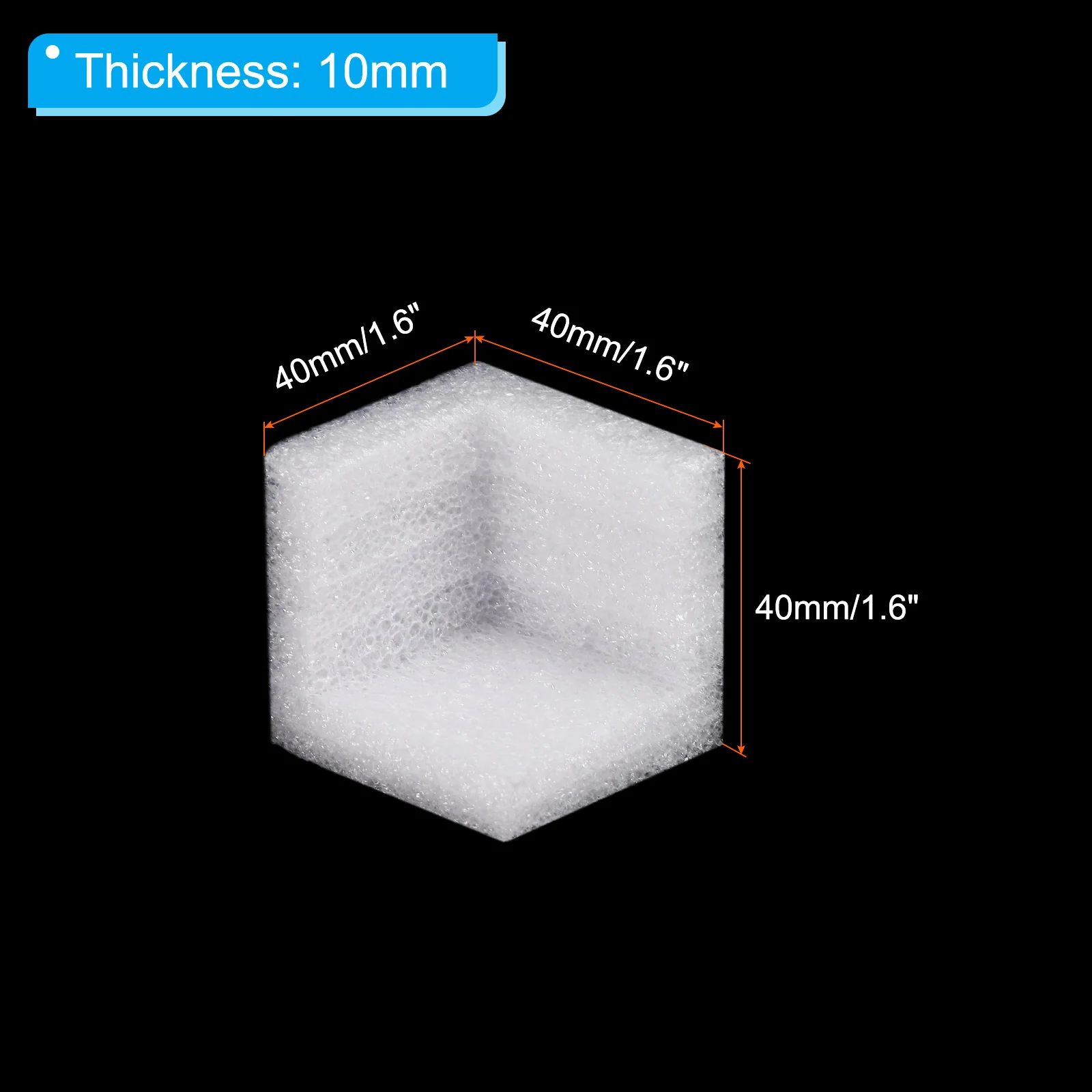 50pcs Expanded Polyethylene Foam Edge Protector 1.6x1.6x1.6 Inch for Packing - Image 2