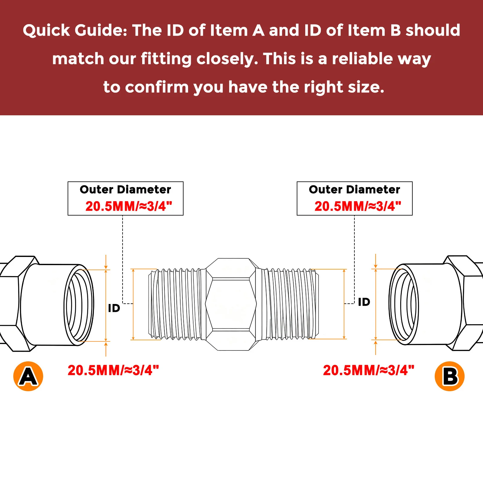 Pack of 4, 1/2" MNPT To 1/2" MNPT Stainless Steel Hose Adapter with Sealing Tape - Image 3