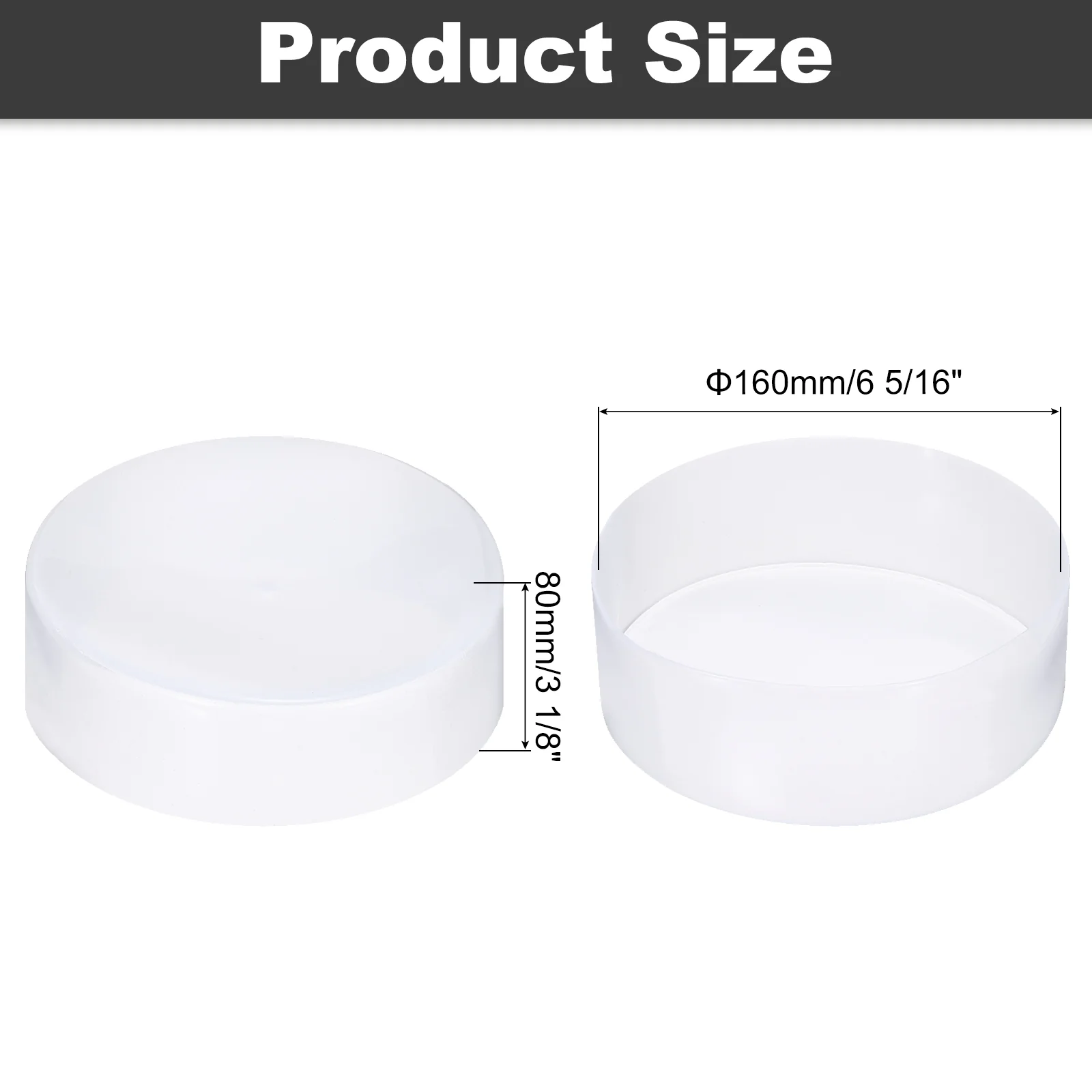Uxcell 160mm(6 5/16") ID Rubber End Caps Pipe & Fence Post Protectors Clear - Image 2