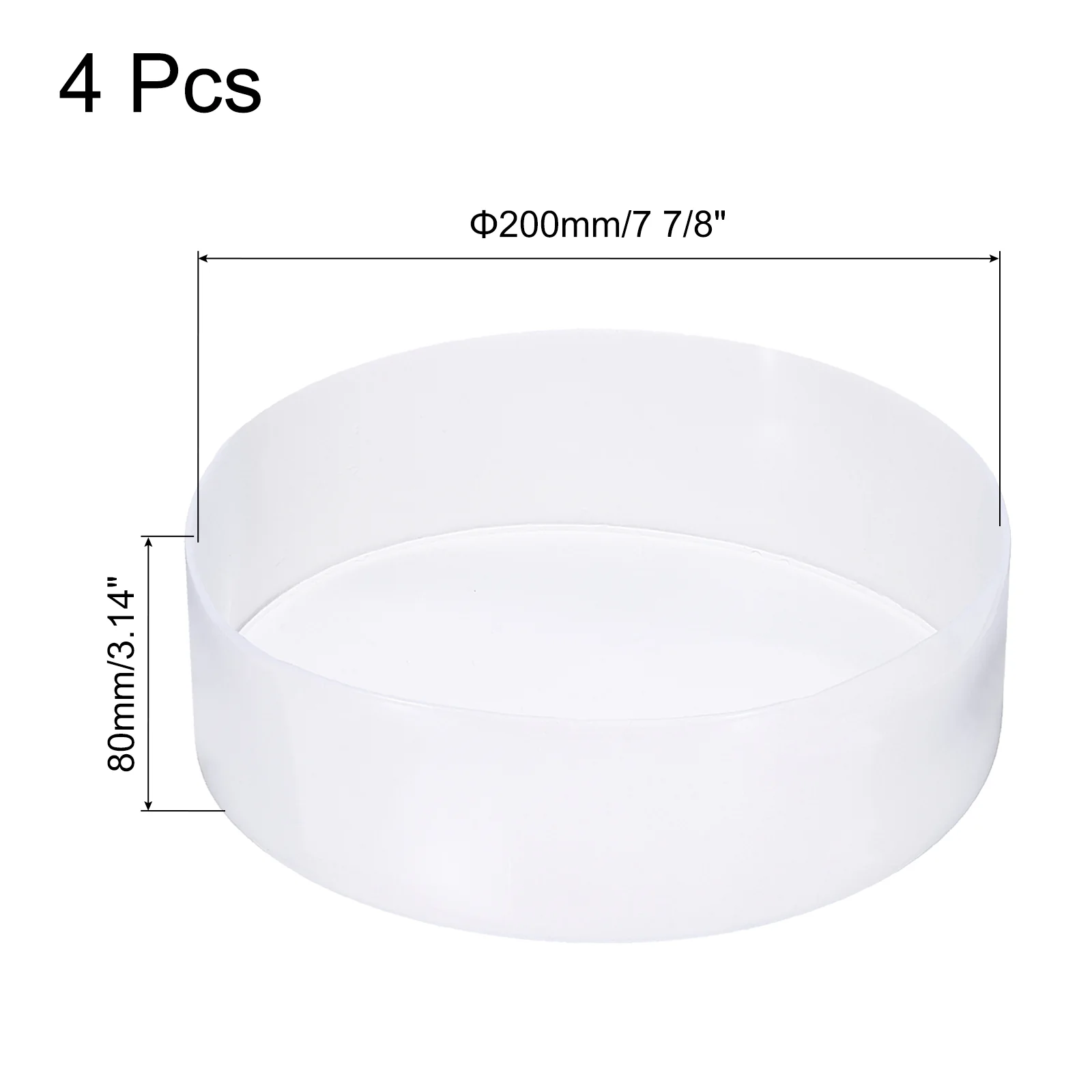Uxcell 4pcs Rubber End Caps 200mm (7 7/8") End Cap Screw Thread Protectors Clear - Image 2