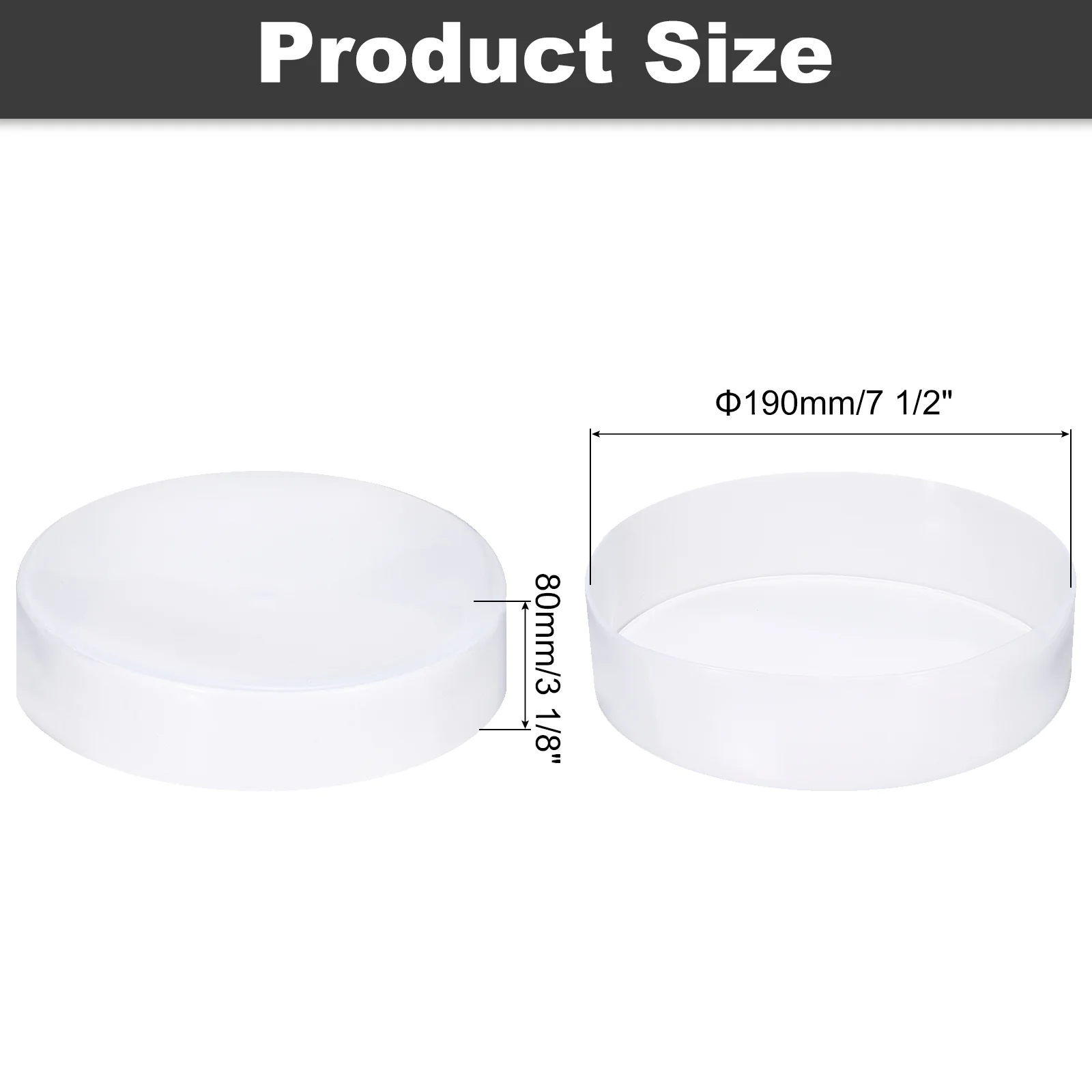 Uxcell 190mm (7 1/2") ID Rubber End Caps Pipe & Fence Post Protectors Clear - Image 2