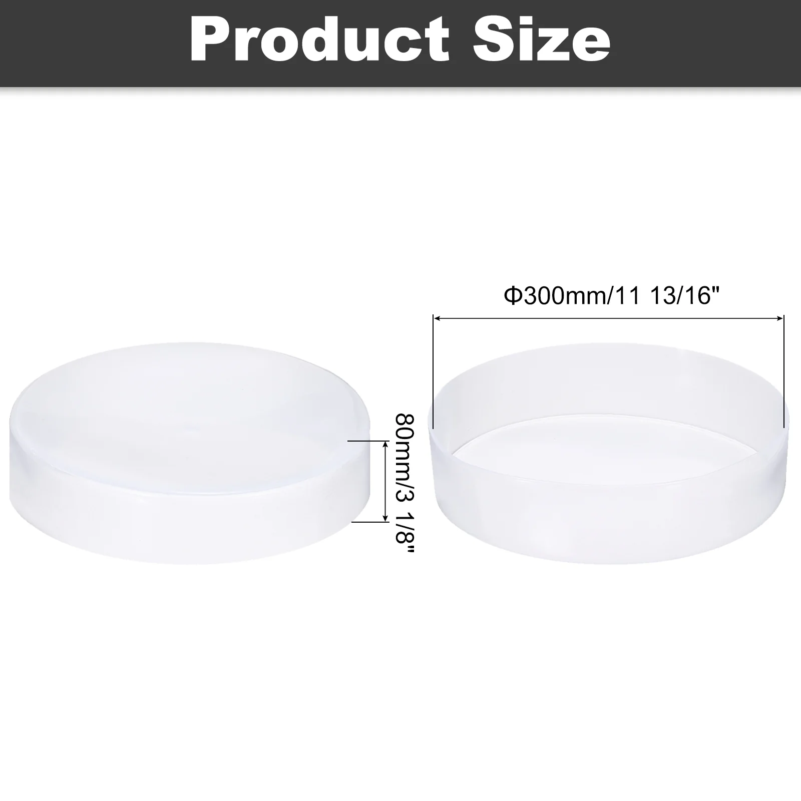 Uxcell 300mm (11 13/16") ID Rubber End Caps Pipe & Fence Post Protectors Clear - Image 2