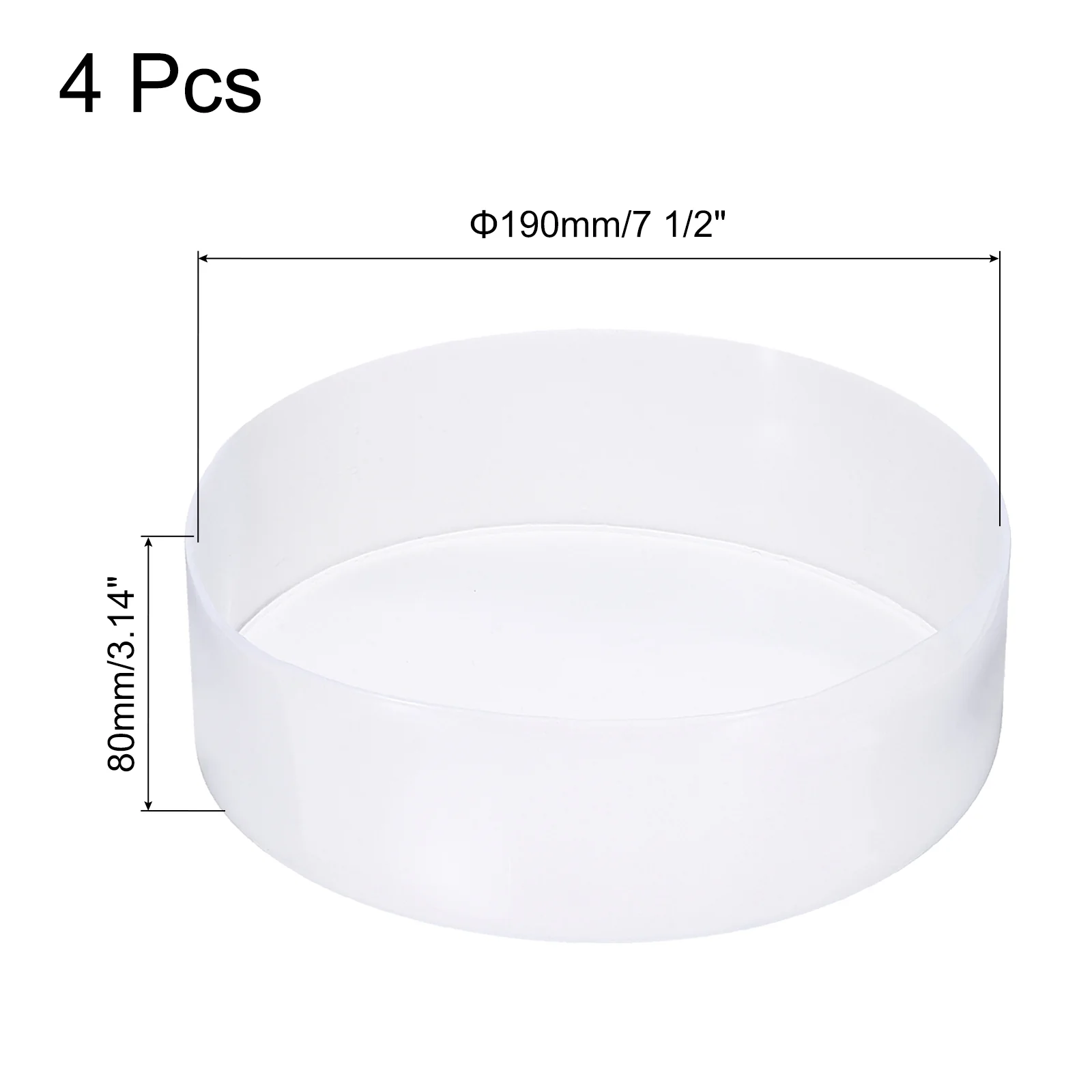 Uxcell 4pcs Rubber End Caps 190mm (7 1/2") End Cap Screw Thread Protectors Clear - Image 2