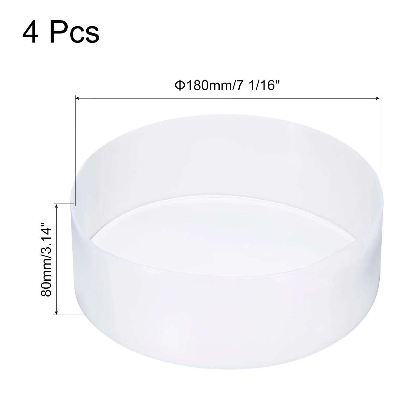 Uxcell 4pcs Rubber End Caps 180mm (7 1/16") End Cap Screw Thread Protectors Clear - Image 2
