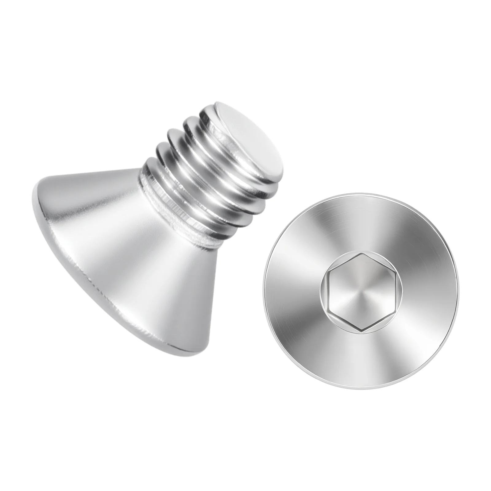50Pcs Flat Head Socket Cap Screws-[#10-32x5/16"], 304 Stainless Bolts Silver