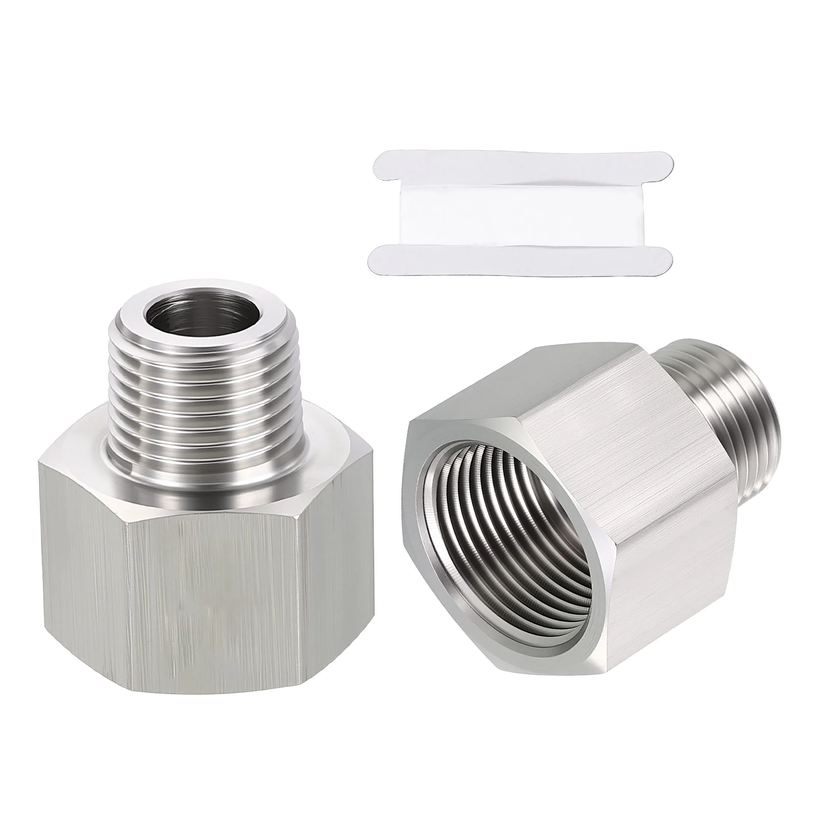 2 Pack 304 Stainless Pipe Fitting, 3/4" FNPT x 1/2" MNPT Reducer W/ Sealing Tape
