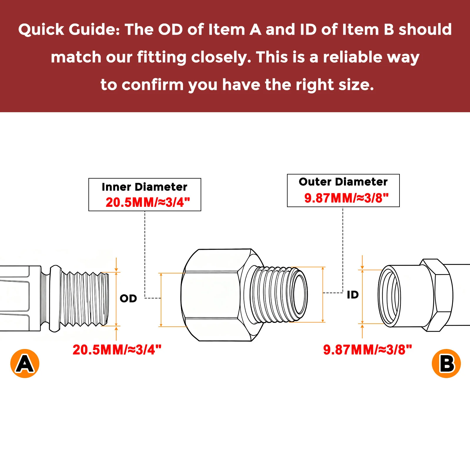 Pack of 2, 1/2" FNPT to 1/8" MNPT Stainless Steel Hose Adapter with Sealing Tape - Image 3