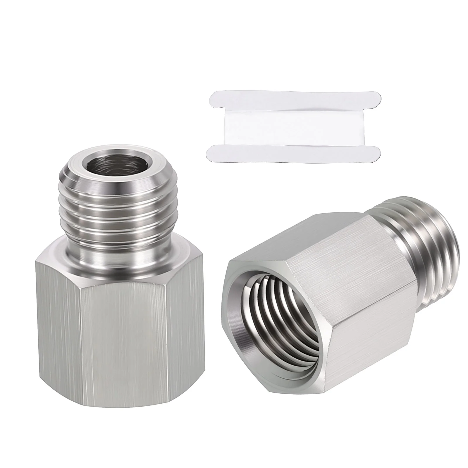 2Pack 304 Stainless Pipe Fitting, 3/4" FNPT x 3/4" Male G Reducer W/Sealing Tape