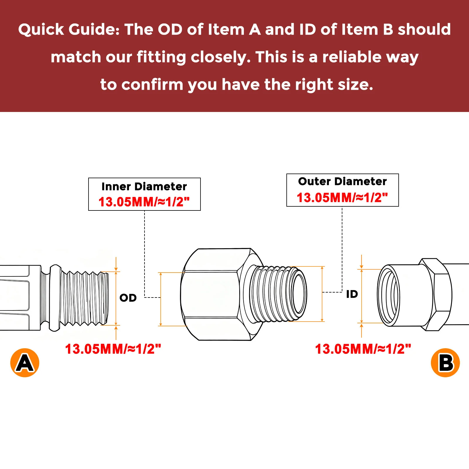 Pack of 2, 1/4" FNPT to 1/4" Male G Stainless Steel Hose Adapter W/ Sealing Tape - Image 3