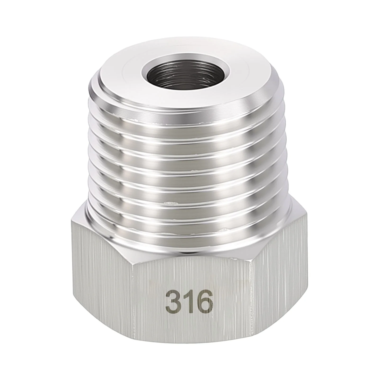 1Packs Stainless Male to FeMale Adapters,1/2"MNPT x 1/8"FNPT Hex Bushing W/Tapes