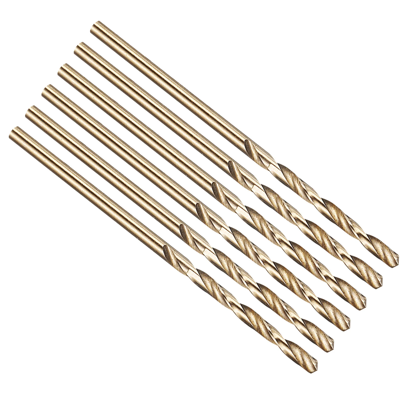 2mm Drill Bit M42 8% Cobalt HSS 135° Gold for Hard Metal - 6 Pack