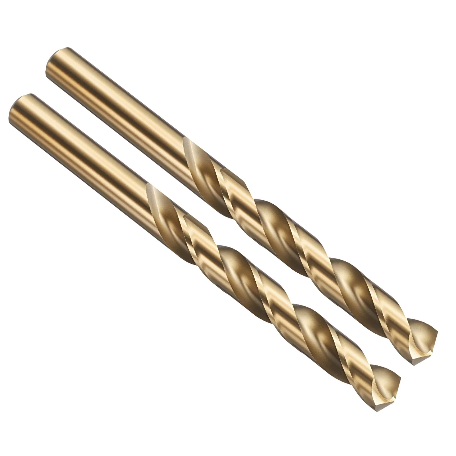 12.5mm Drill Bit M42 8% Cobalt HSS 135° Gold for Hard Metal - 2 Pack
