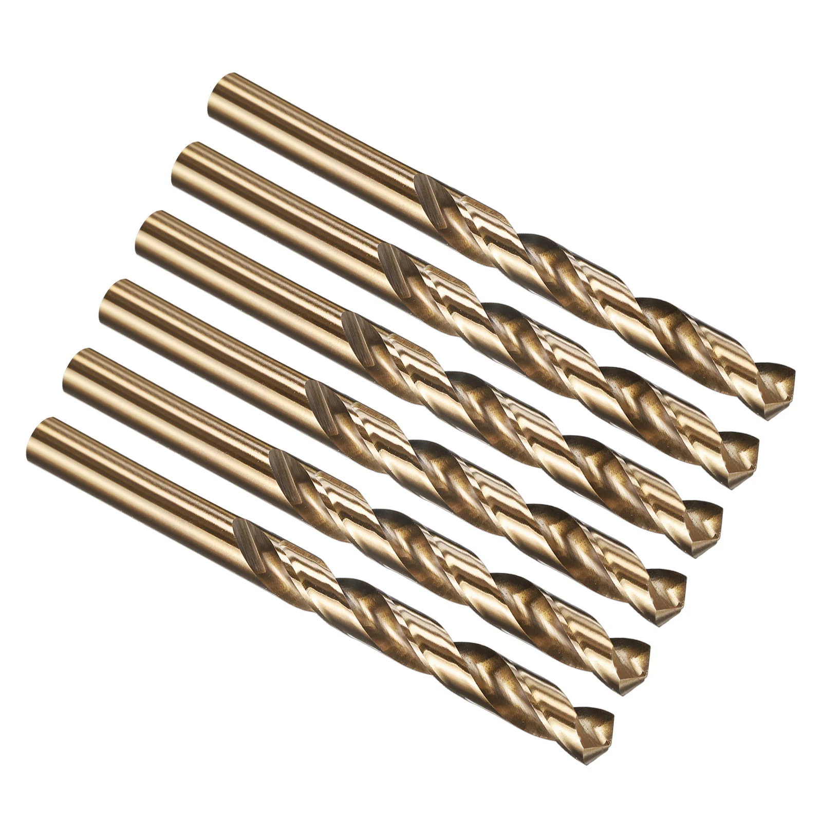 10.5mm Drill Bit Straight Shank M35 5% Cobalt HSS for Metal Steel - 6 Pack