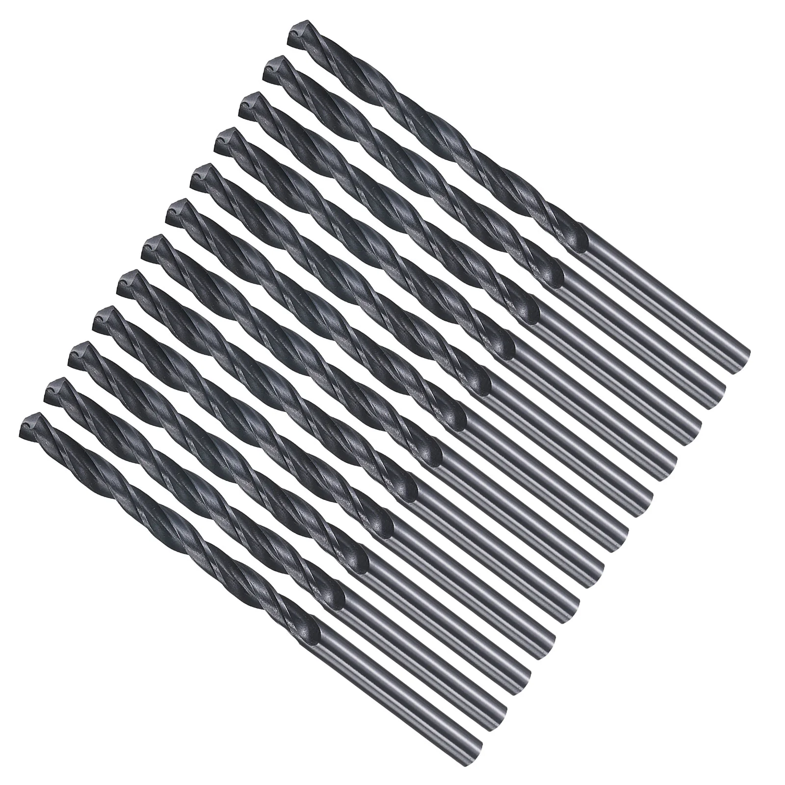 9/64" 3.5mm Drill Bit Straight Shank 4241 HSS Nitriding Black, 12pcs