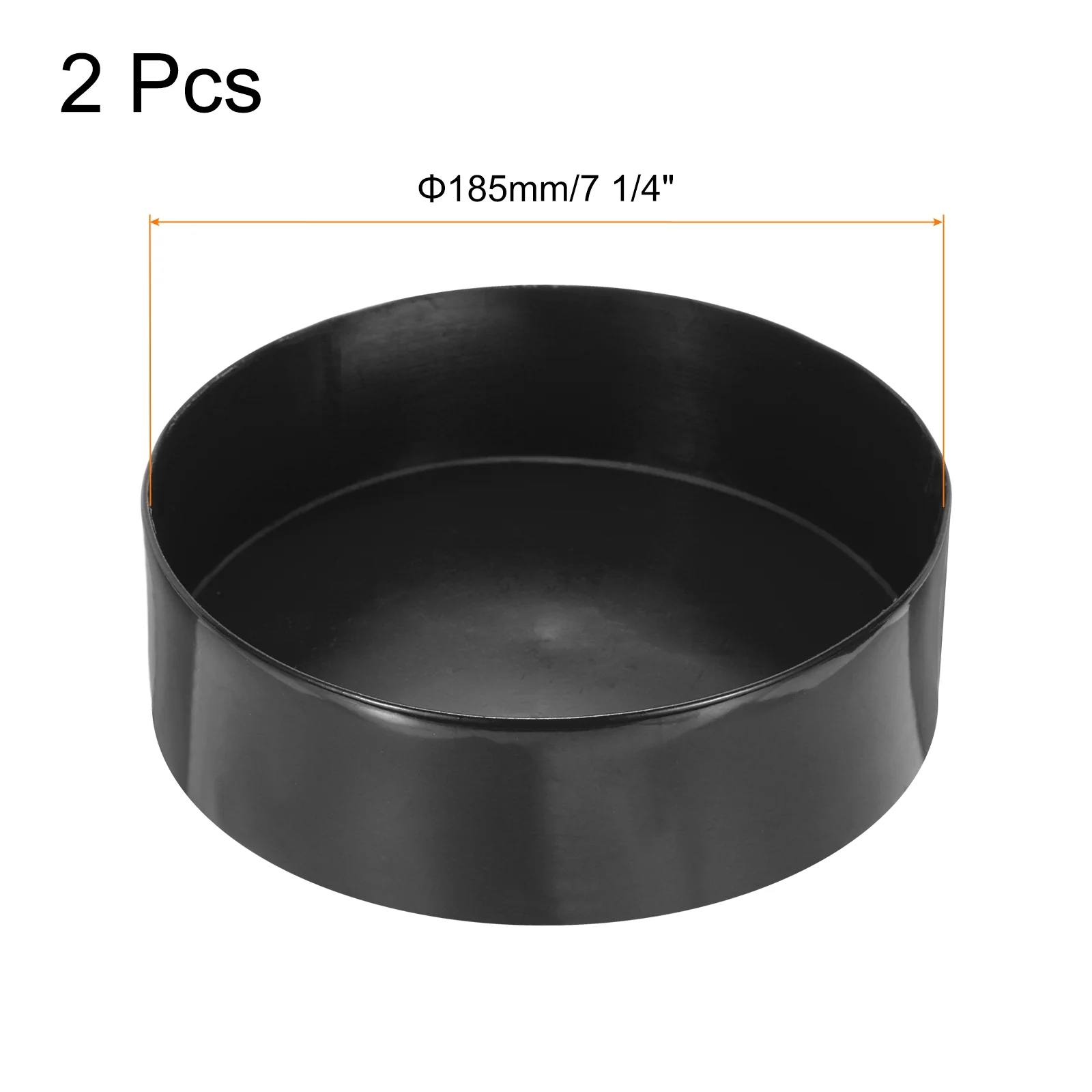 Uxcell 2pcs Rubber End Caps 185mm(7 1/4") ID Bolt Cap Screw Thread Protectors Black - Image 2