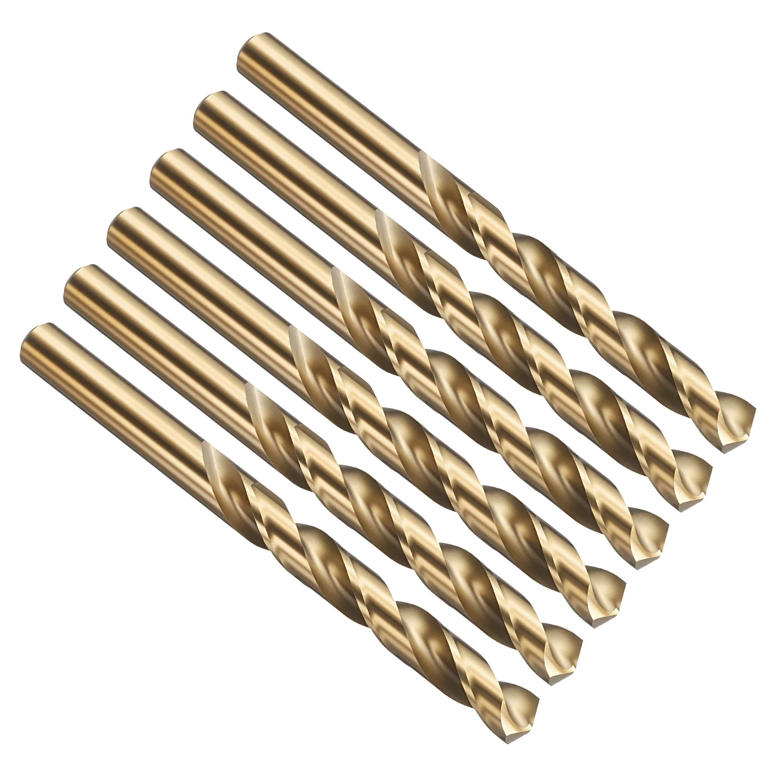 12.5mm Drill Bit M42 8% Cobalt HSS 135° Gold for Hard Metal - 6 Pack