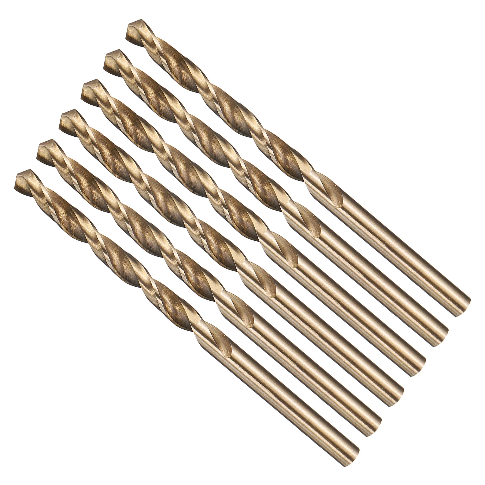 5/32" Drill Bit Straight Shank 4241 HSS Gold Finish, 6pcs