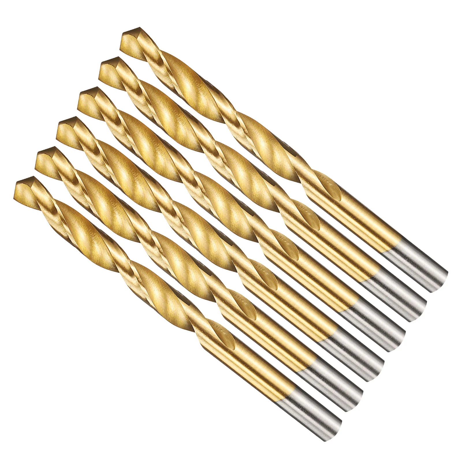 5/16" Drill Bit Straight Shank 4241 HSS TiN Coated, 6pcs