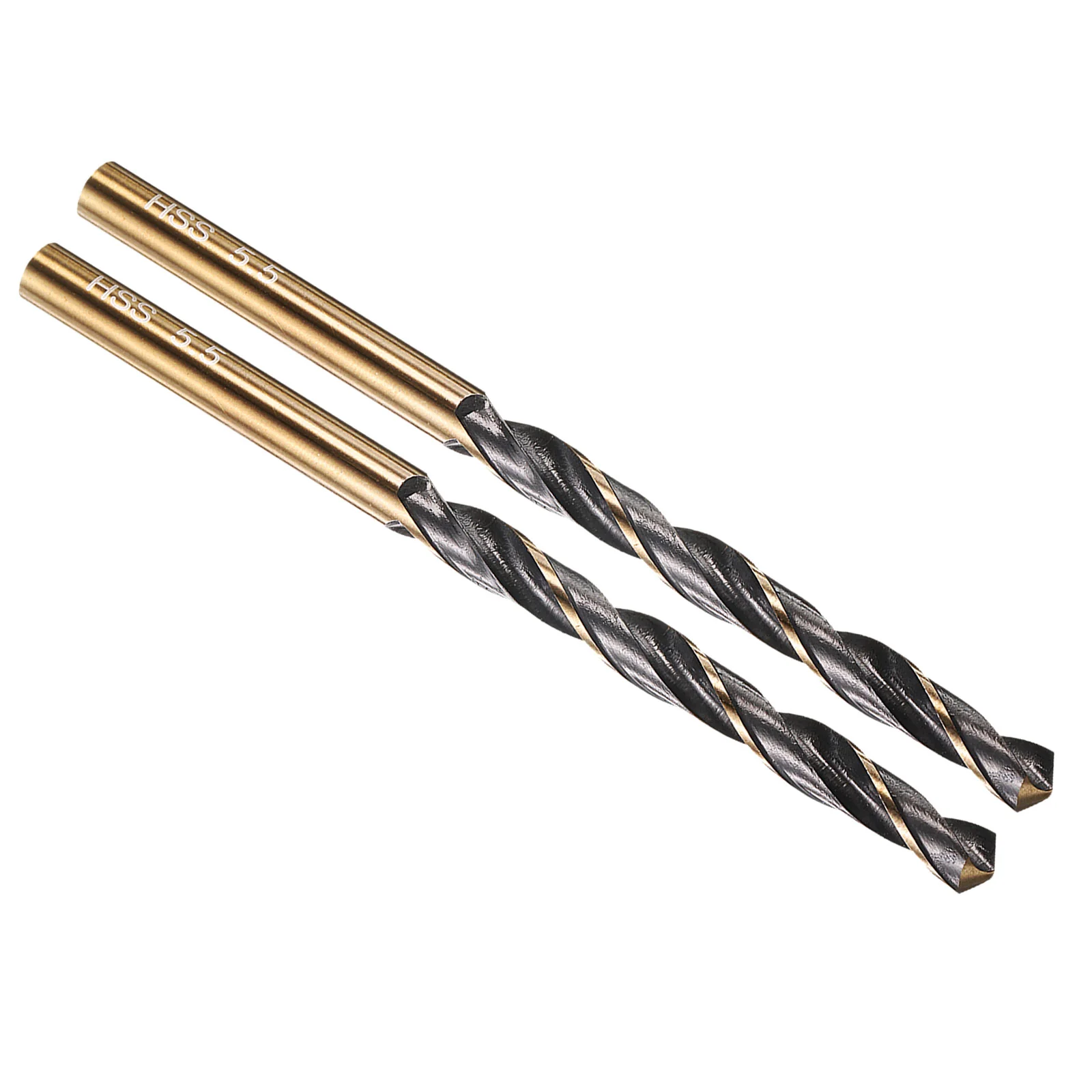 5.5mm Drill Bit Straight Shank 135° M2 HSS - 2 Pack