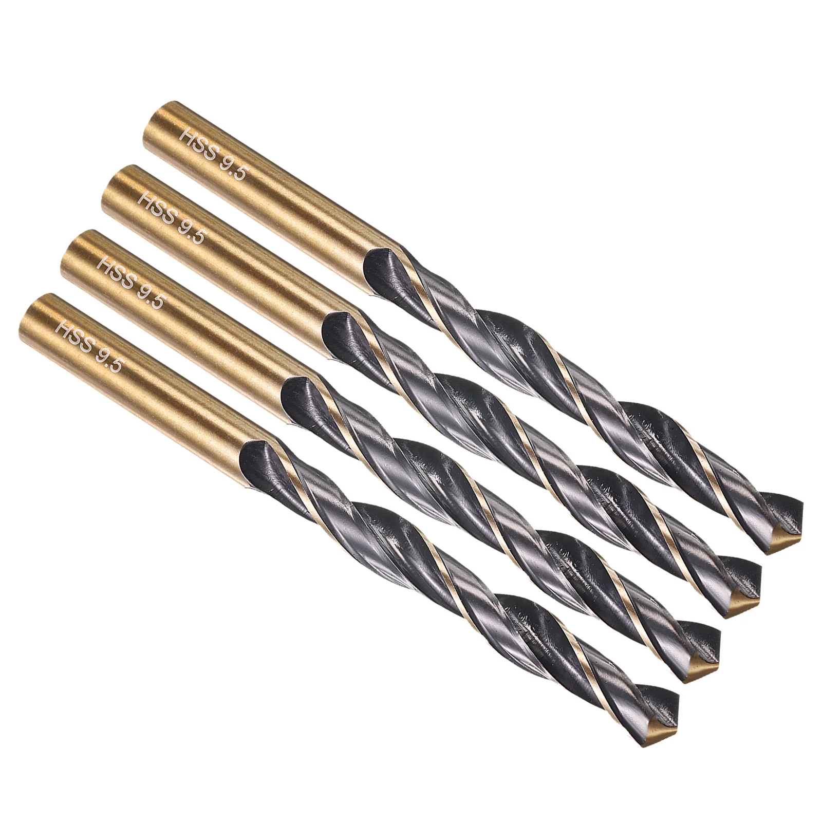 9.5mm Drill Bit Straight Shank 135° M2 HSS - 4 Pack