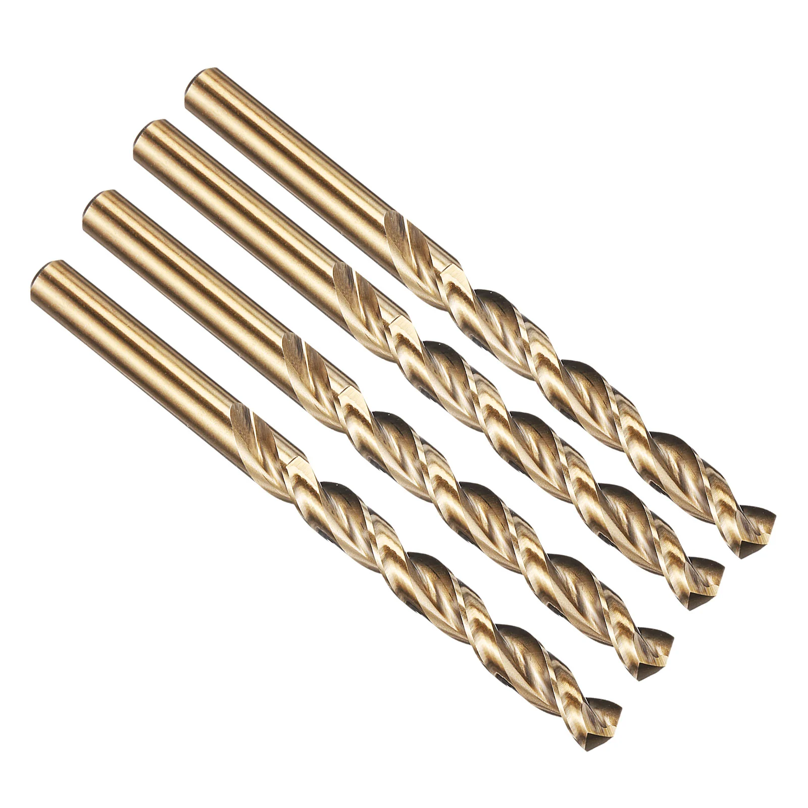 9mm Drill Bit M42 8% Cobalt HSS 135° Gold for Hard Metal - 4 Pack