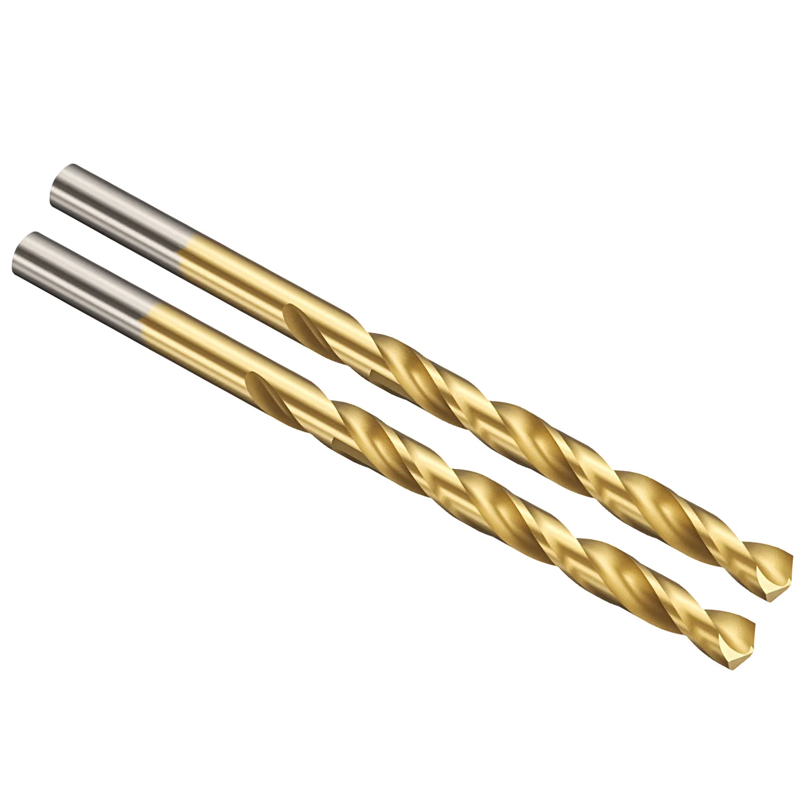 13/64" Drill Bit 118° 4341 TiN Finish Wear Resistance - 2 Pack
