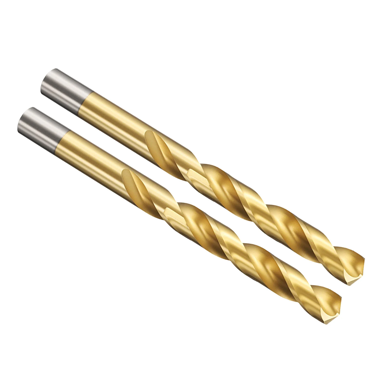 1/2" Drill Bit 118° 4341 TiN Finish Wear Resistance - 2 Pack