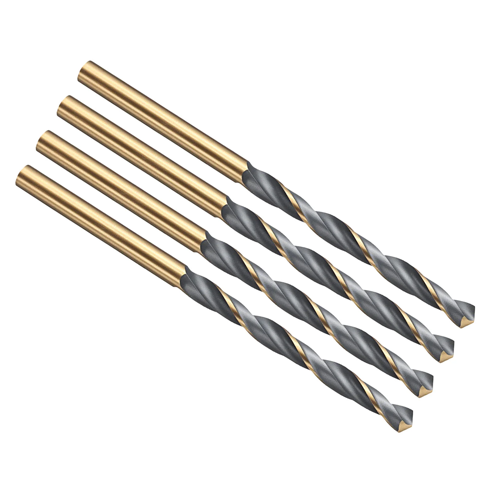 4.5mm Drill Bit 118° 4341 Black and Gold Finish Wear Resistance - 4 Pack