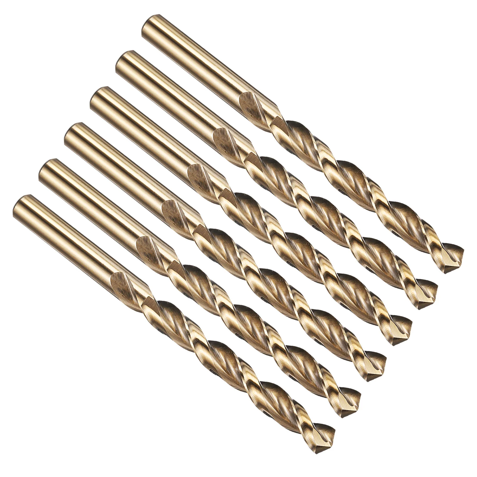 10mm Drill Bit M42 8% Cobalt HSS 135° Gold for Hard Metal - 6 Pack