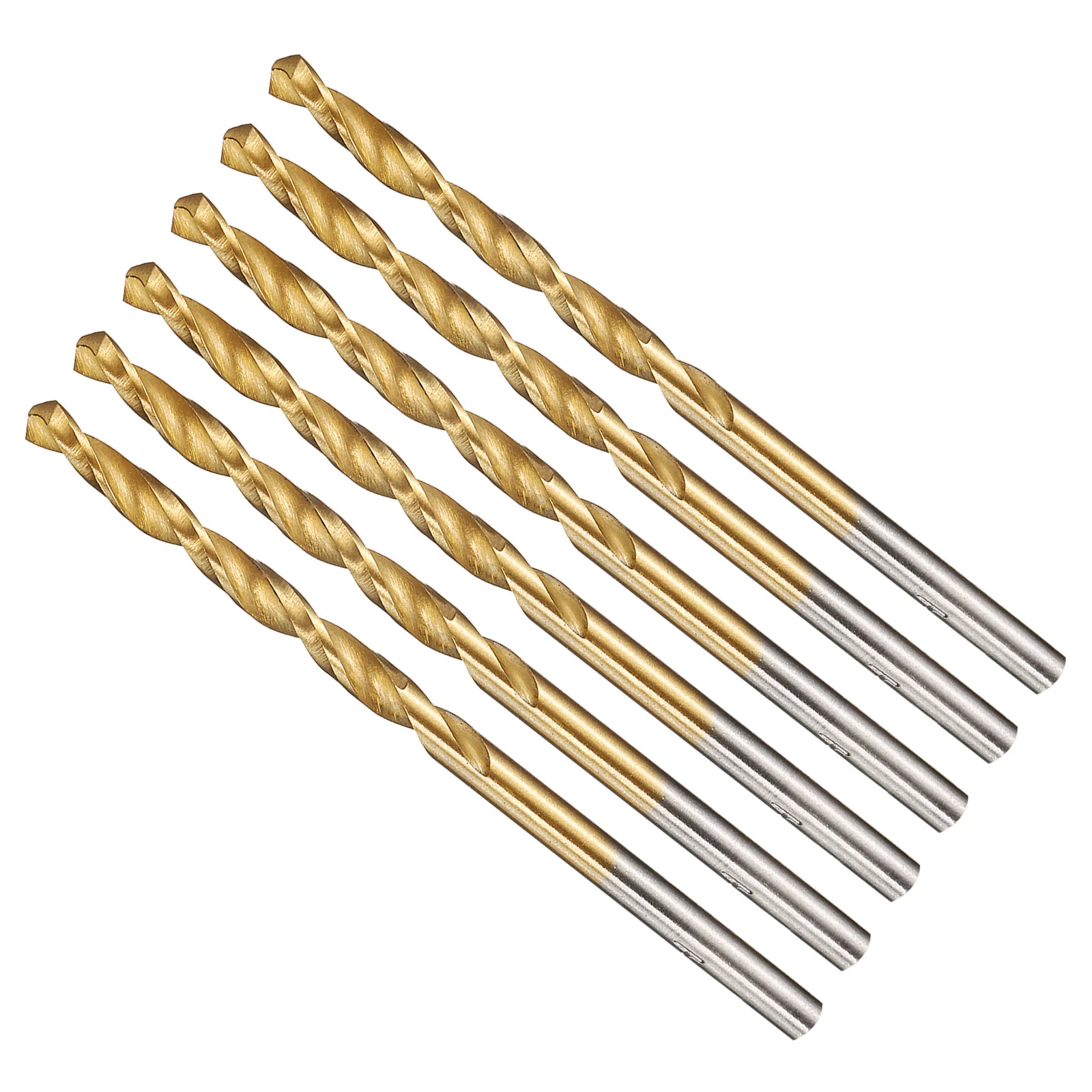 1/8" Drill Bit Straight Shank 4241 HSS TiN Coated, 6pcs