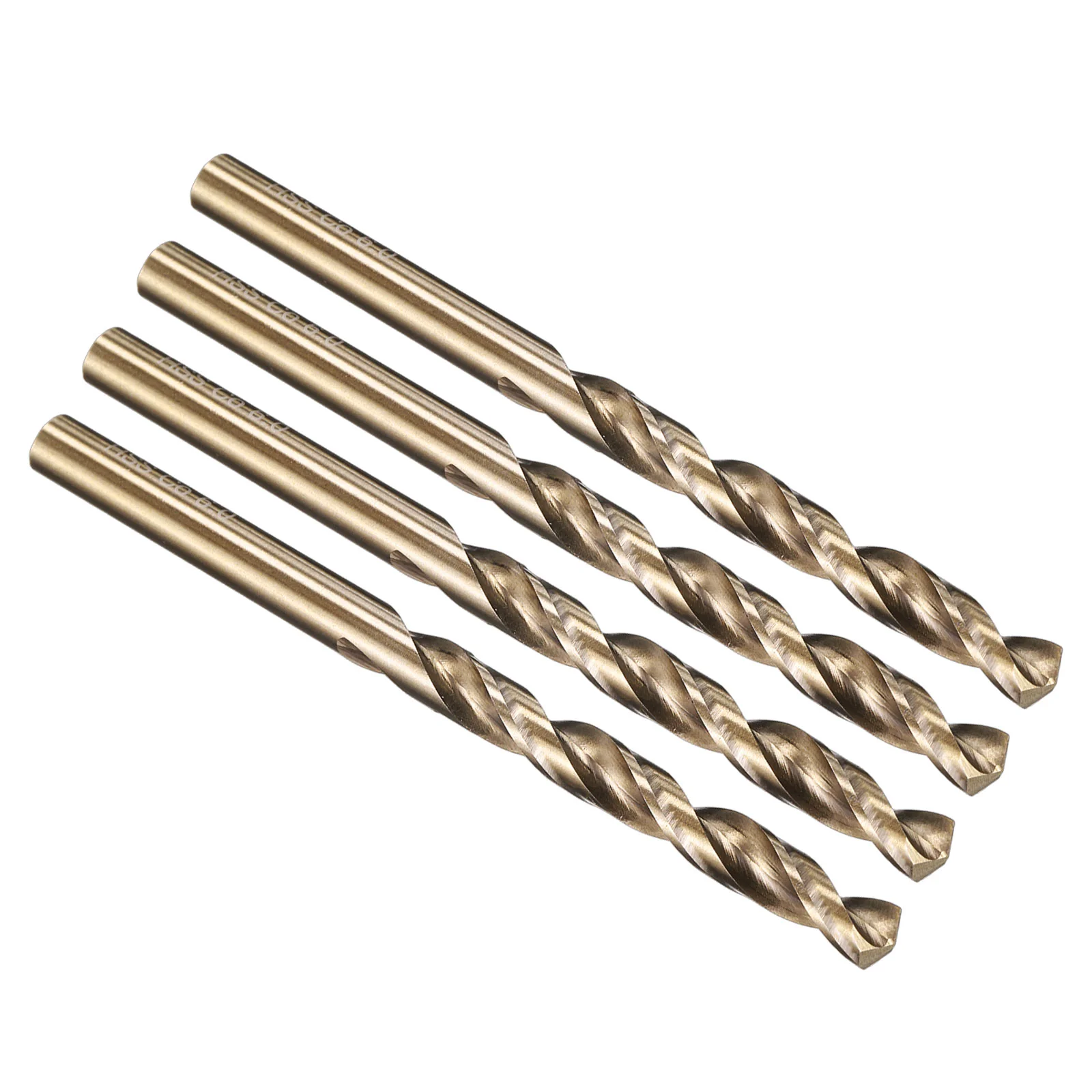 6mm Drill Bit Straight Shank M35 5% Cobalt HSS for Metal Steel - 4 Pack