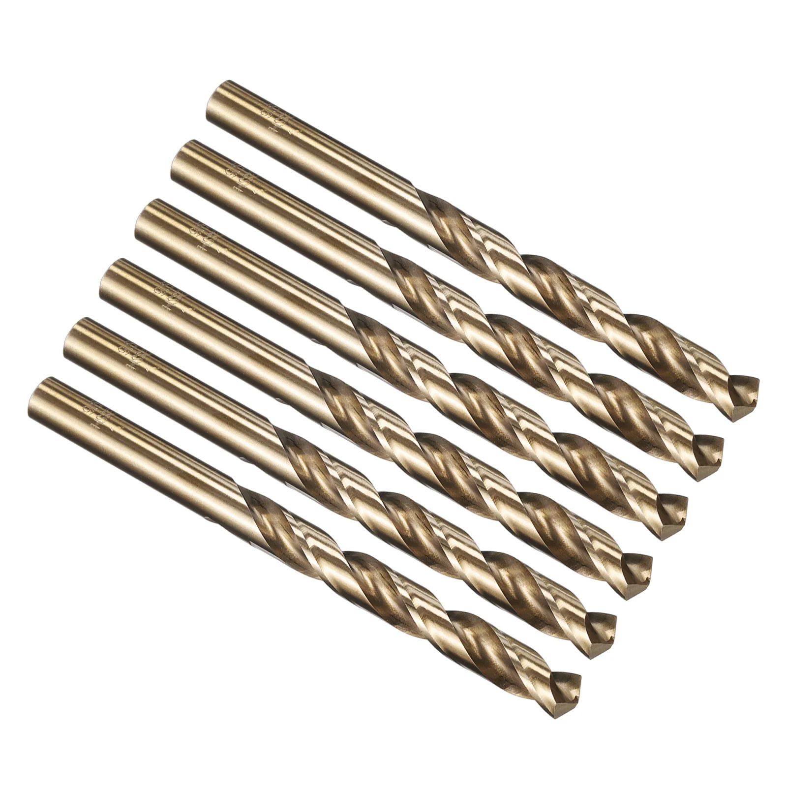 9.5mm Drill Bit Straight Shank M35 5% Cobalt HSS for Metal Steel - 6 Pack