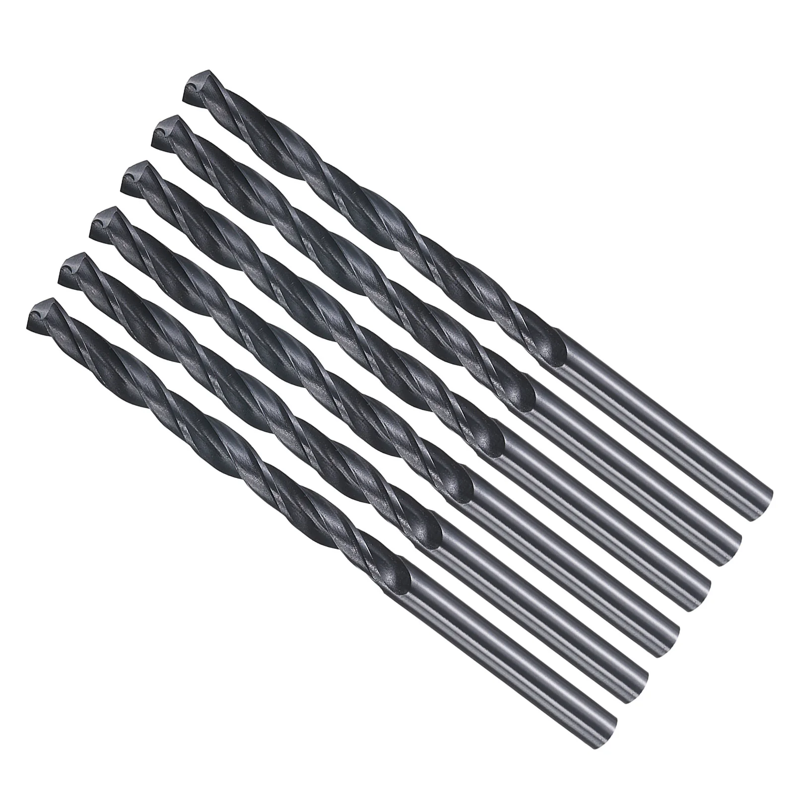 9/64" 3.57mm Drill Bit Straight Shank 4241 HSS Nitriding Black, 6pcs