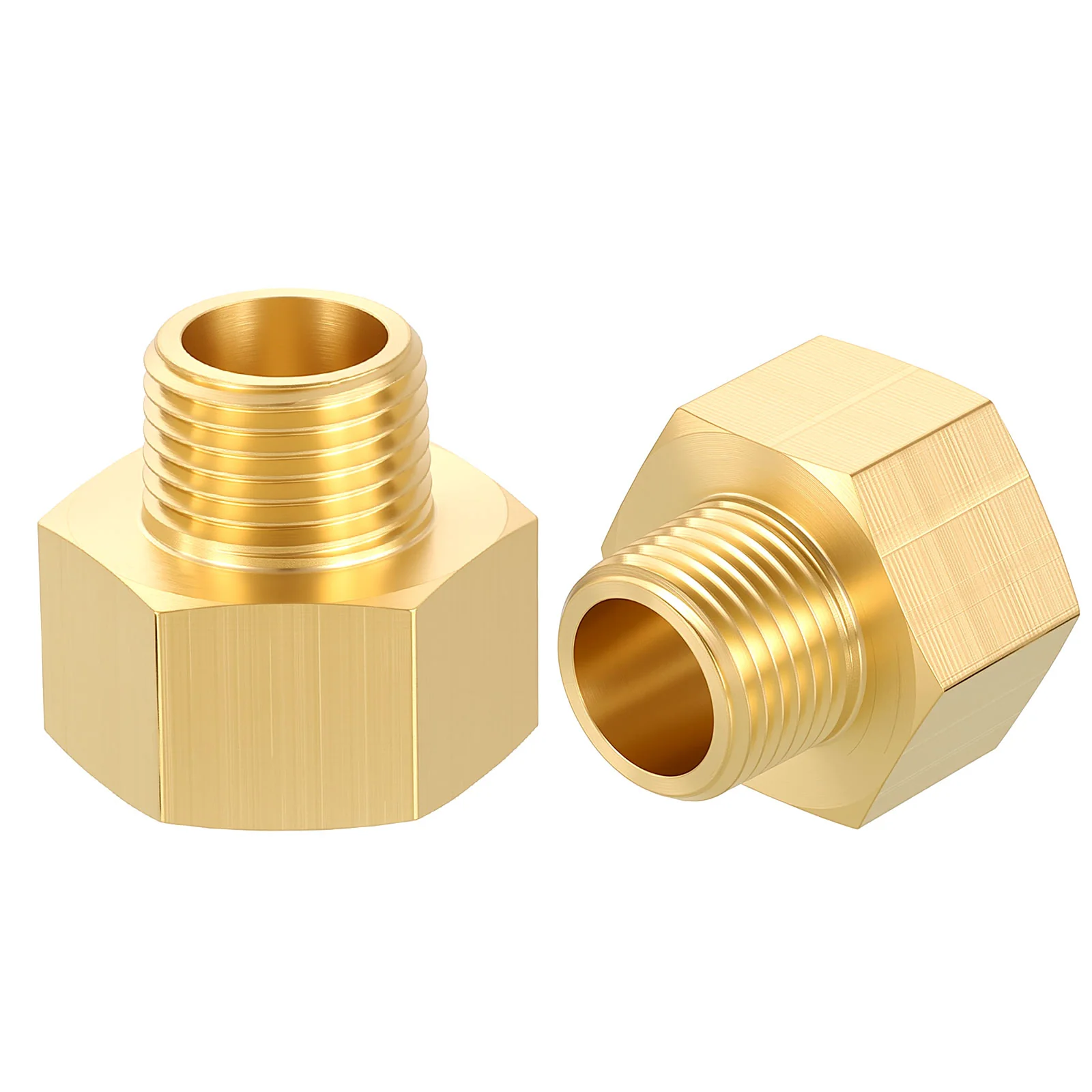 2Pack FeMale to Male Adapter,1" FNPT x 3/4" MNPT Brass Nipple Pipe Extension