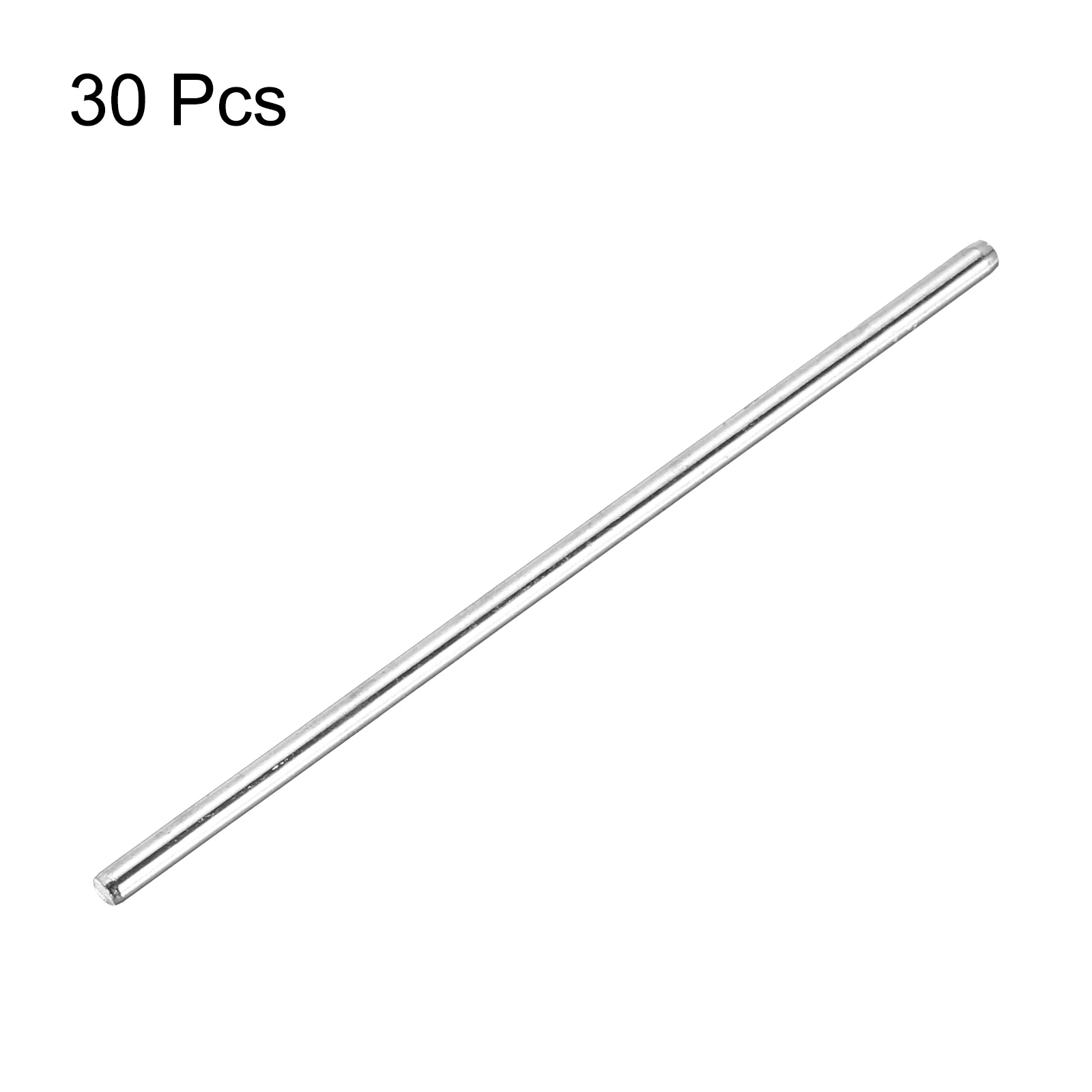 30pcs 2mmx60mm Toys Shaft Round Rod Axles Drive Shaft Iron Shaft, Silver - Image 3