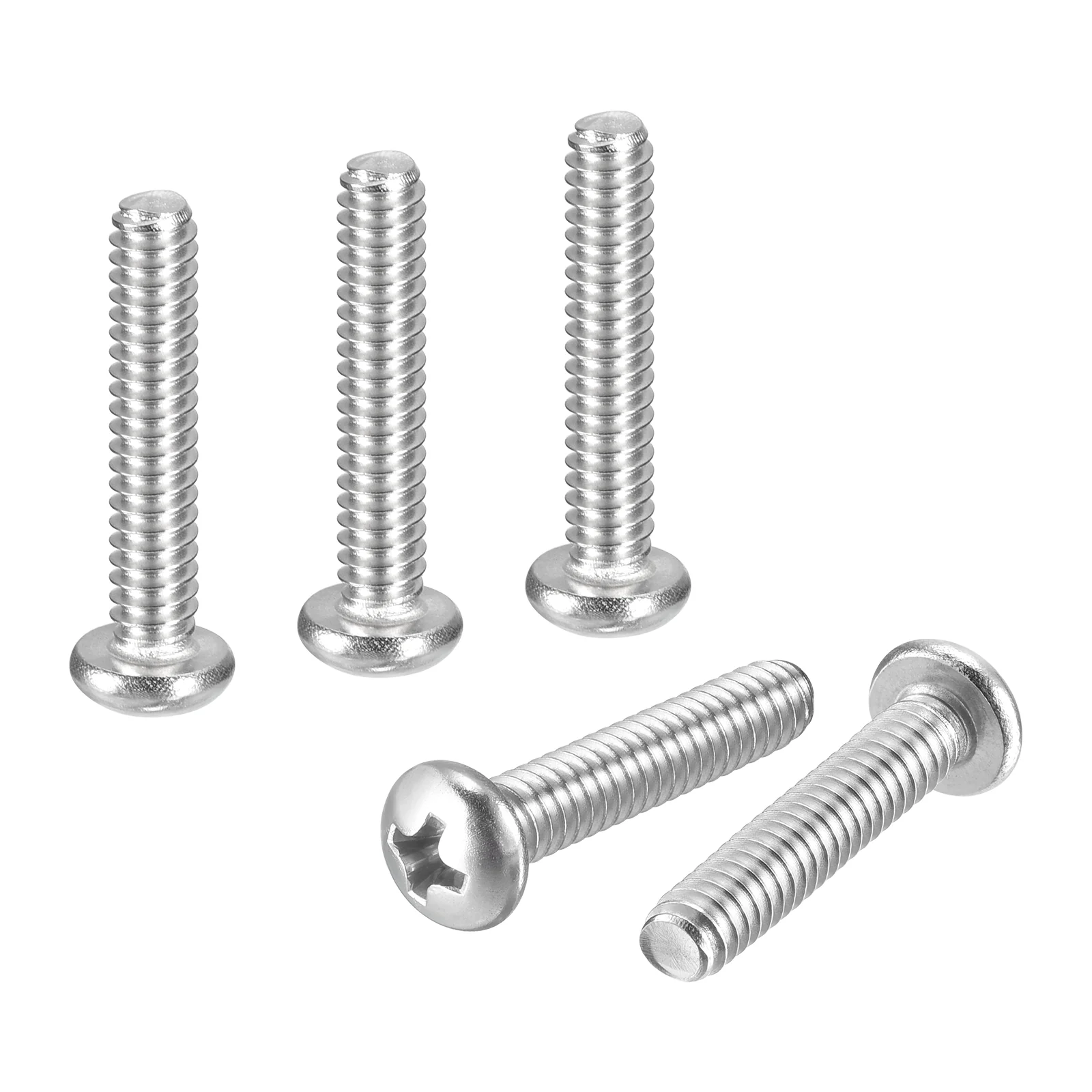 #10-32x3/4" Pan Head Machine Screws - 25pcs - 304 Stainless Steel -Silver