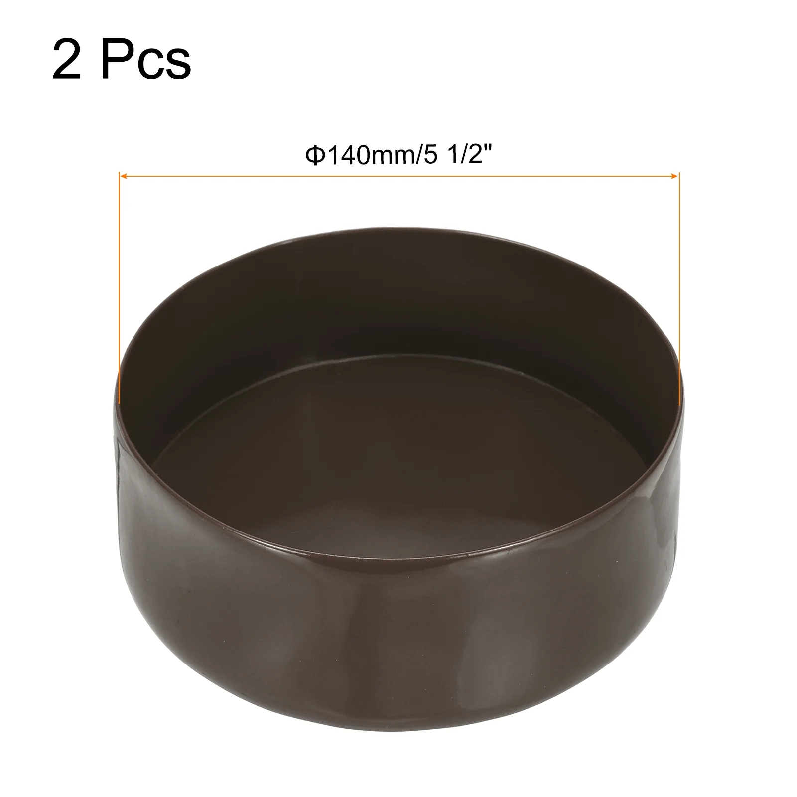 Uxcell 2pcs Rubber End Caps 140mm Bolt Cap Screw Thread Protectors Brown - Image 2