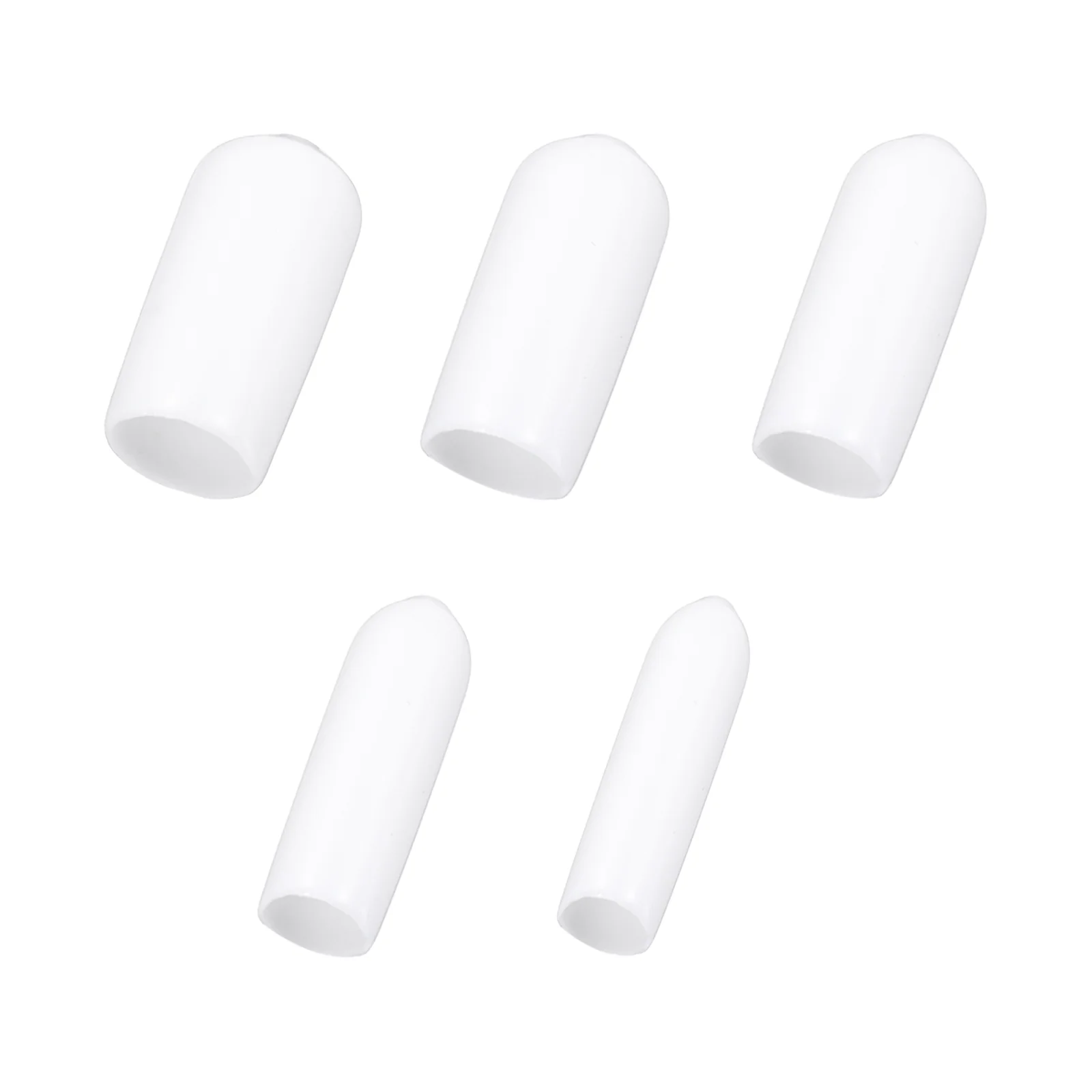 Uxcell 50pcs Rubber End Caps Protective Caps 2mm 4mm 6mm 8mm 10mm White - Image 3