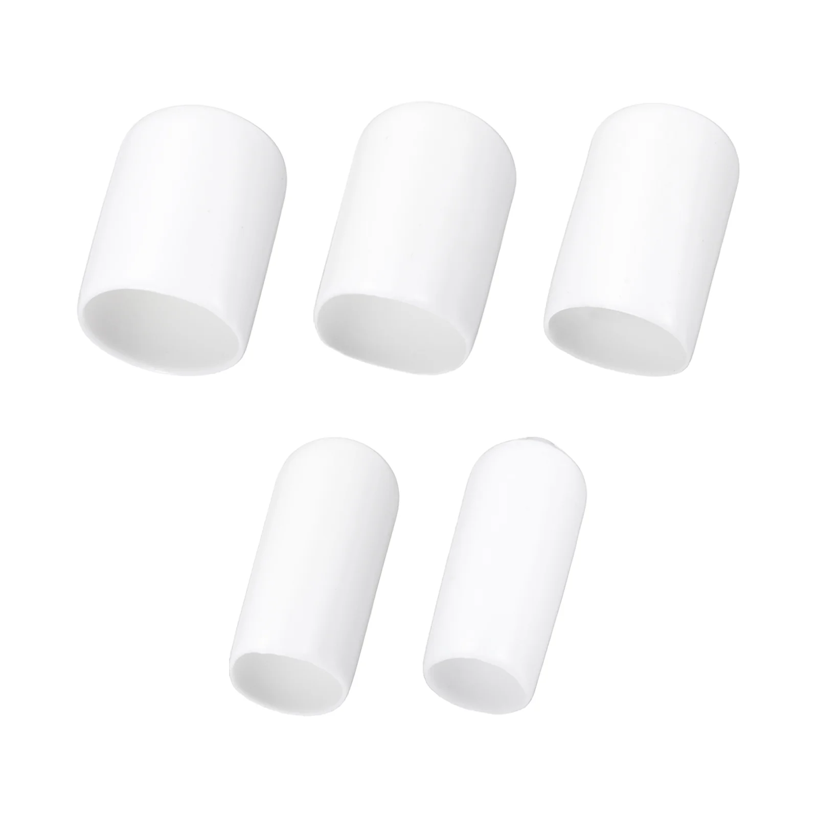 Uxcell 50pcs Rubber End Caps Protective Caps 6mm 9mm 12mm 15mm 18mm White - Image 3