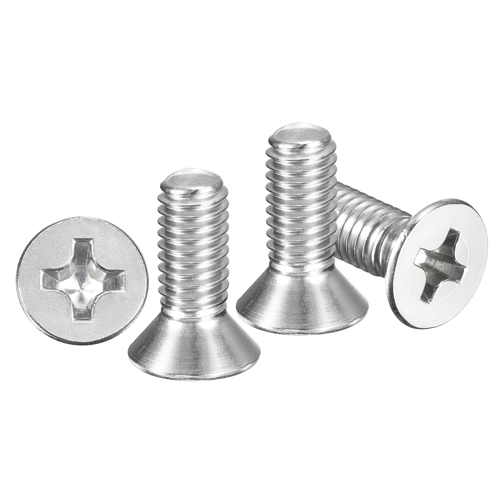 Countersunk Head Bolts 3/8"-16x1" 25Pcs Stainless Steel for Home Silver