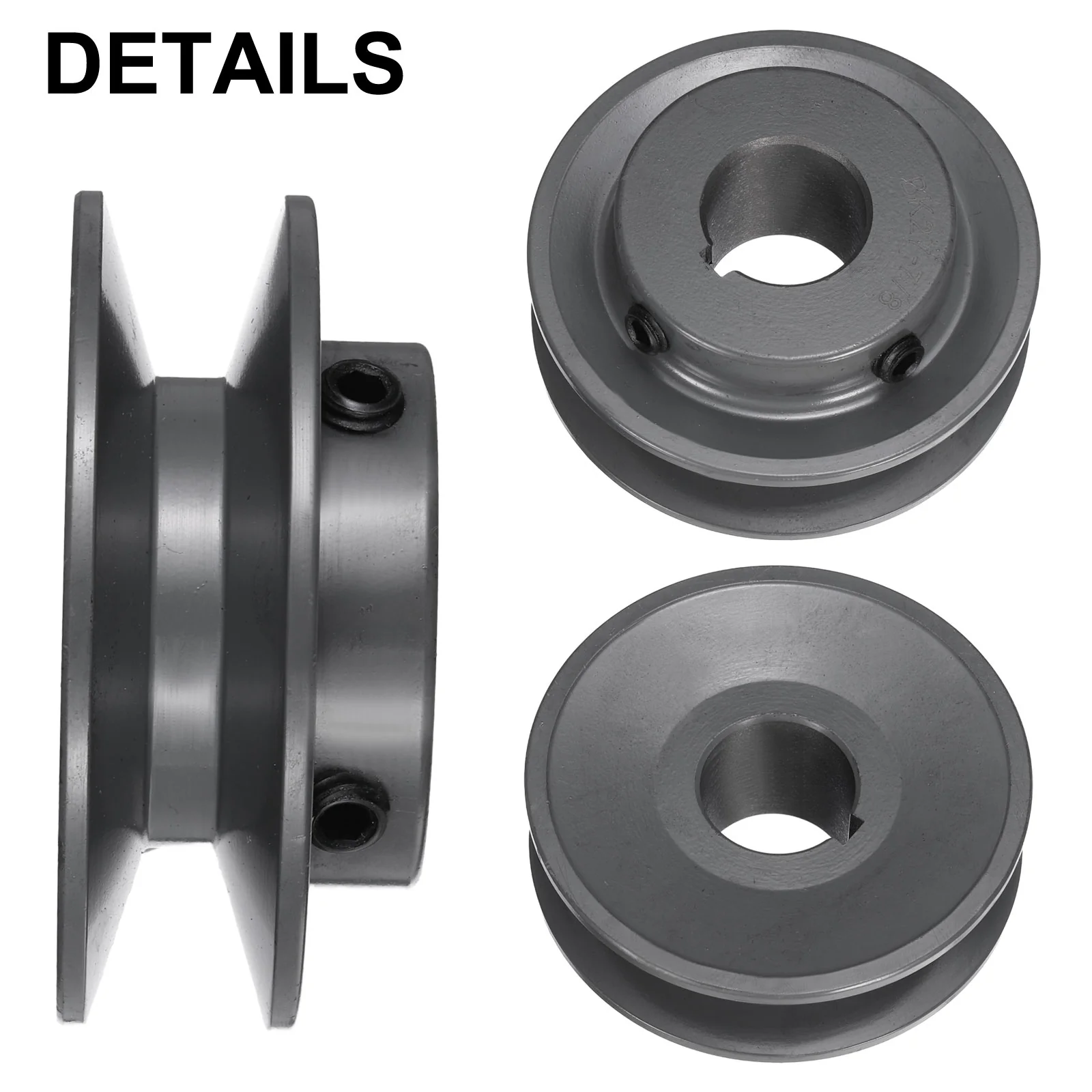 Uxcell BK27-7/8 V-Belt Sheave 7/8"Bore 2.85"OD Single Groove Web Sheave - Image 3