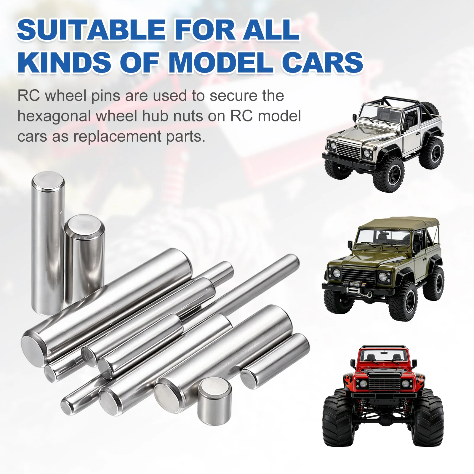 5 Pack RC Wheel Axle Pin, 10x100mm Hex Wheel Hub Nut Pin Replacement - Image 6
