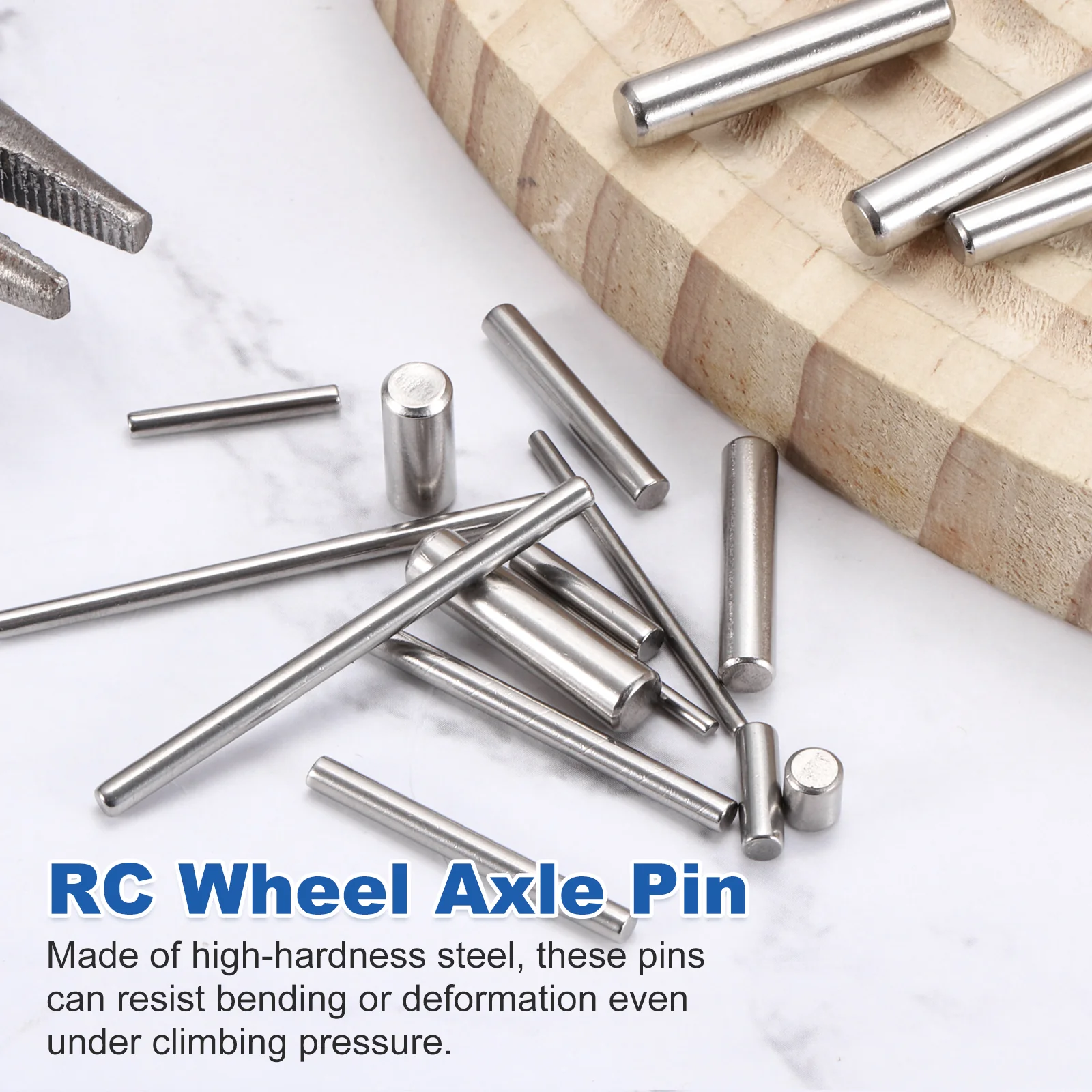 60 Pack RC Wheel Axle Pin, 2x8mm Hex Wheel Hub Nut Pin Replacement - Image 3