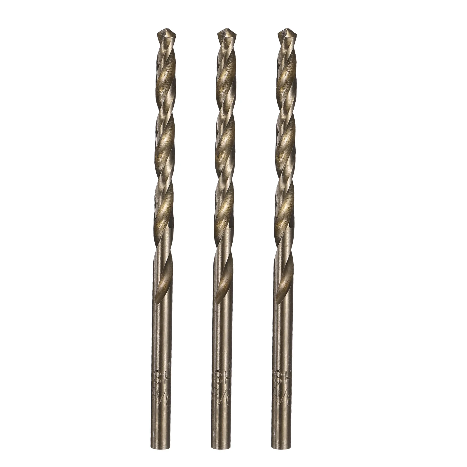 Uxcell 3pcs 9/64" Twist Drill Bits, M35 Cobalt High-Speed Steel Drill Bit for Metal