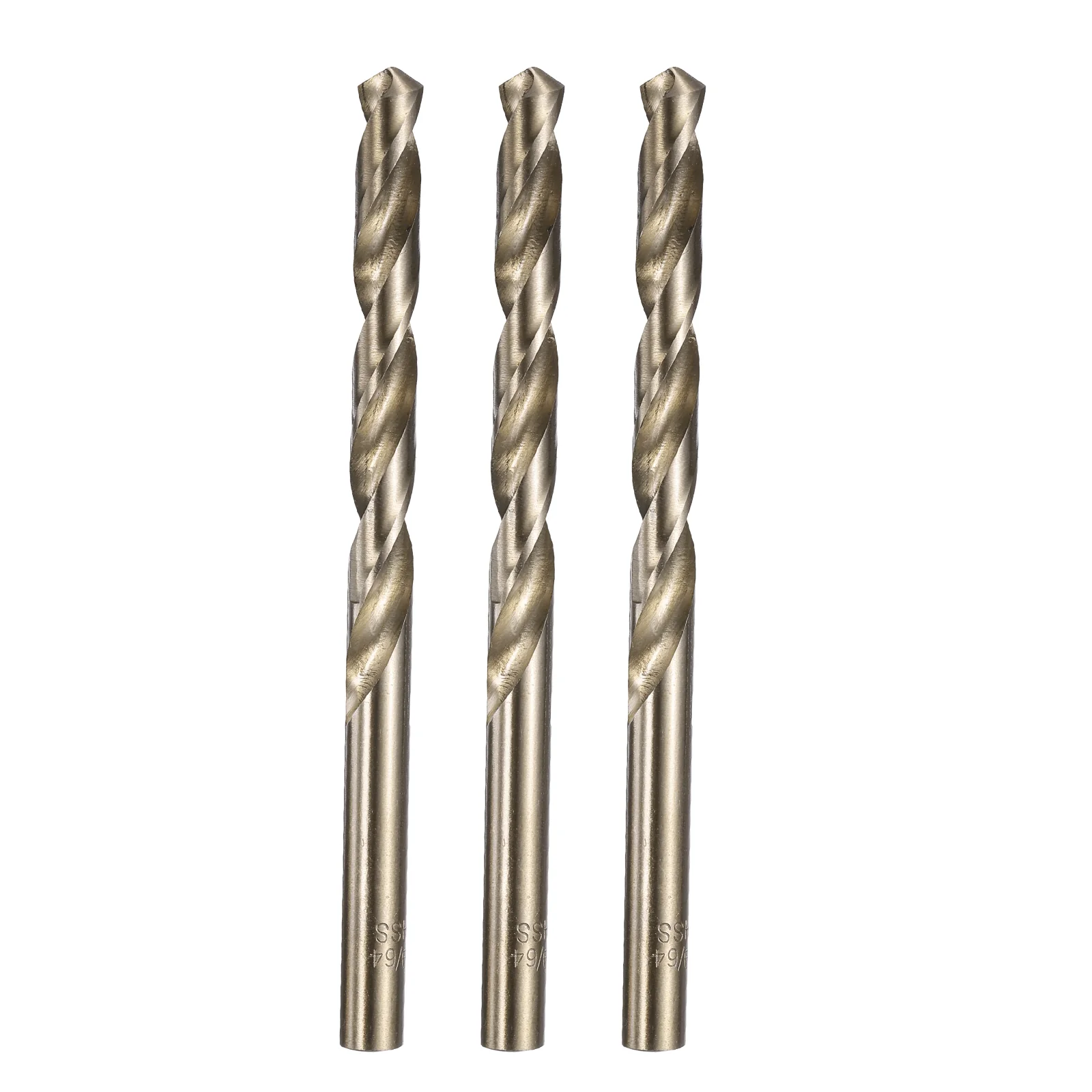 Uxcell 3pcs 19/64" Twist Drill Bits, M35 Cobalt High-Speed Steel Drill Bit for Metal