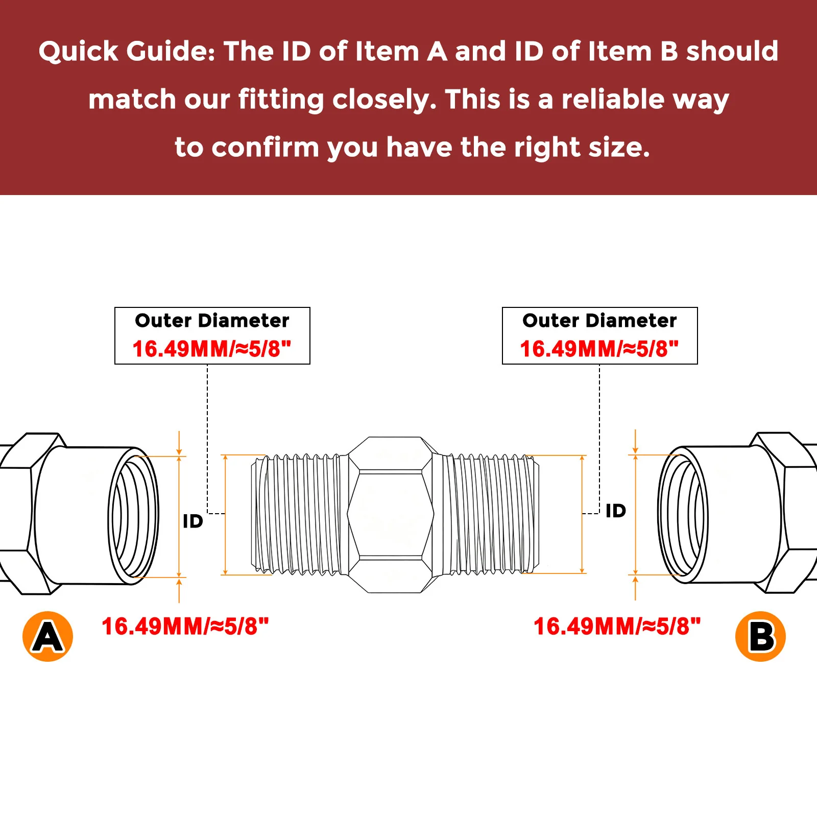 Pack of 4, 3/8" MNPT To 3/8" MNPT Stainless Steel Hose Adapter with Sealing Tape - Image 3